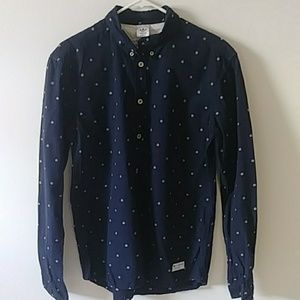 Adidas navy button down size M